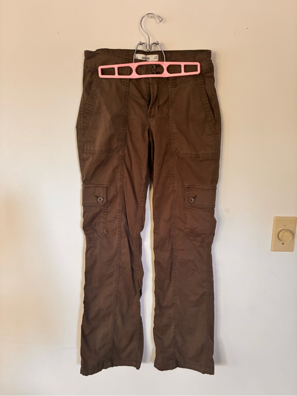 Hollister Brown Boot‑Cut Cargo Pants